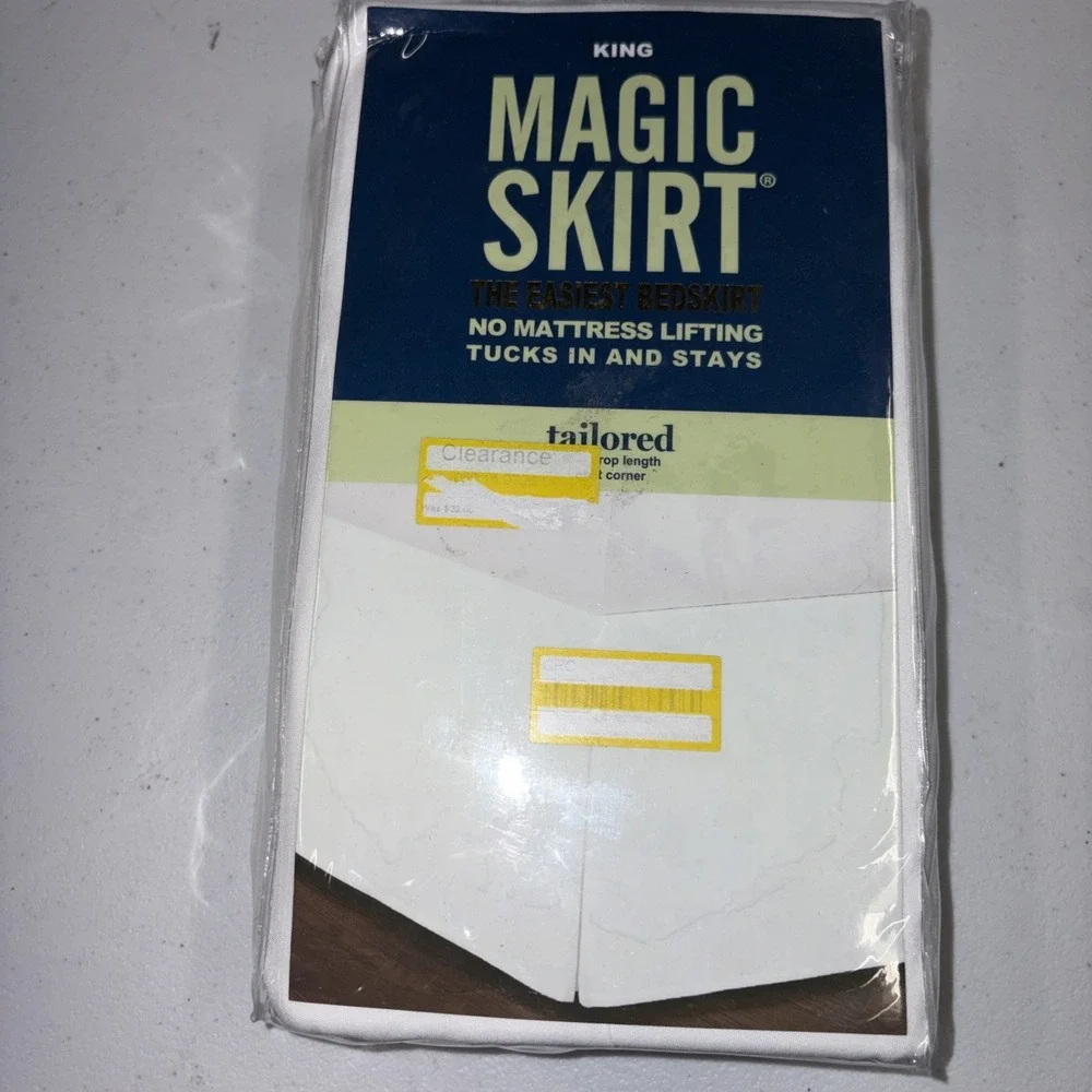 Magic Skirt King Bed Skirt White Tailored 15